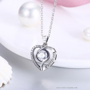 Brilliant Heart Sterling Silver & CZ Necklace